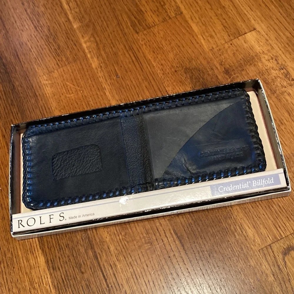 copy🌸NIB ROLFS Vintage Leather Wallet Made In USA